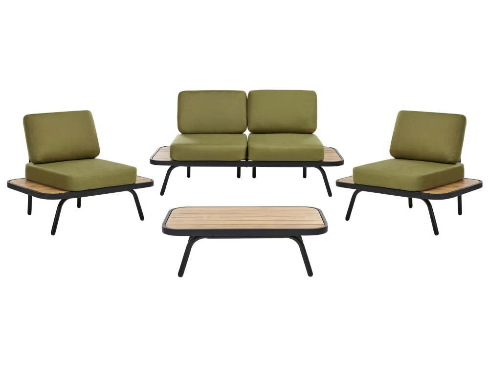 set d'extérieur en bois - vert