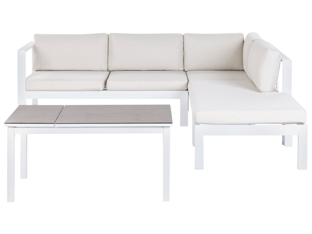 set d'extérieur en métal - blanc