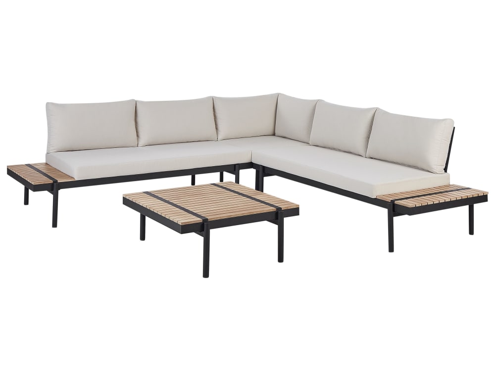 set d'extérieur en bois - blanc