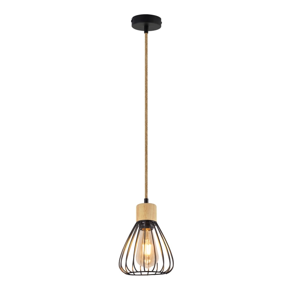 Federn - suspension en métal, coloris marron, l 16 cm, e27, max. 40 w