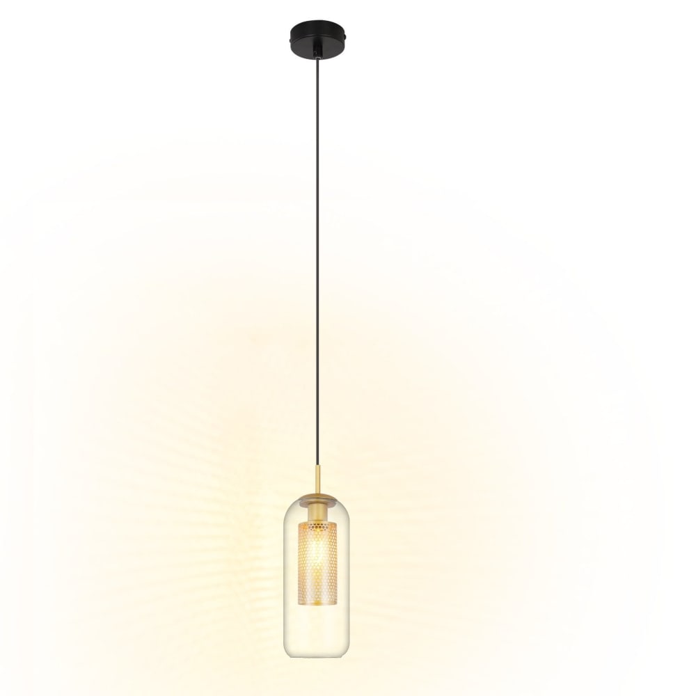 Brigitte - suspension en métal, transparent, l 13 cm, e27
