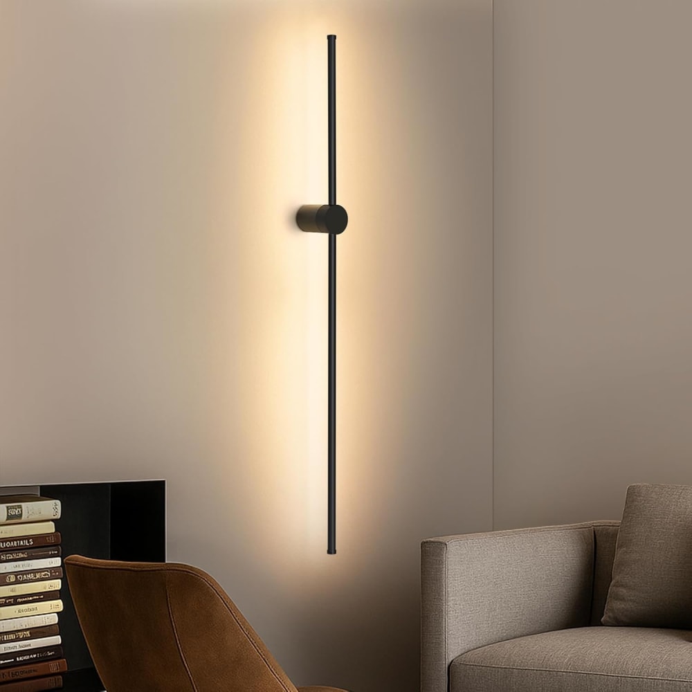 Alexander - applique murale led en métal, noir, l 100 cm — vue 3