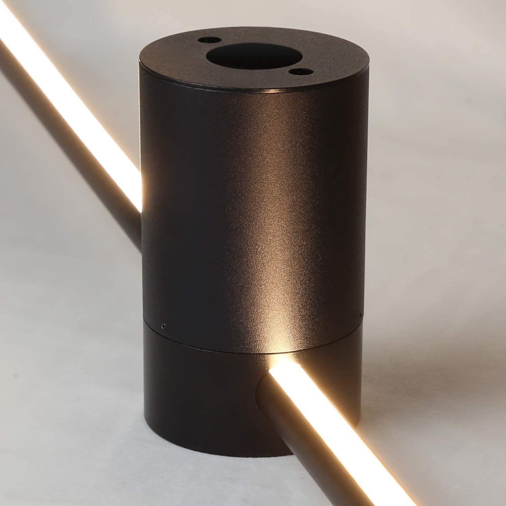 Alexander - applique murale led en métal, noir, l 100 cm — vue 4