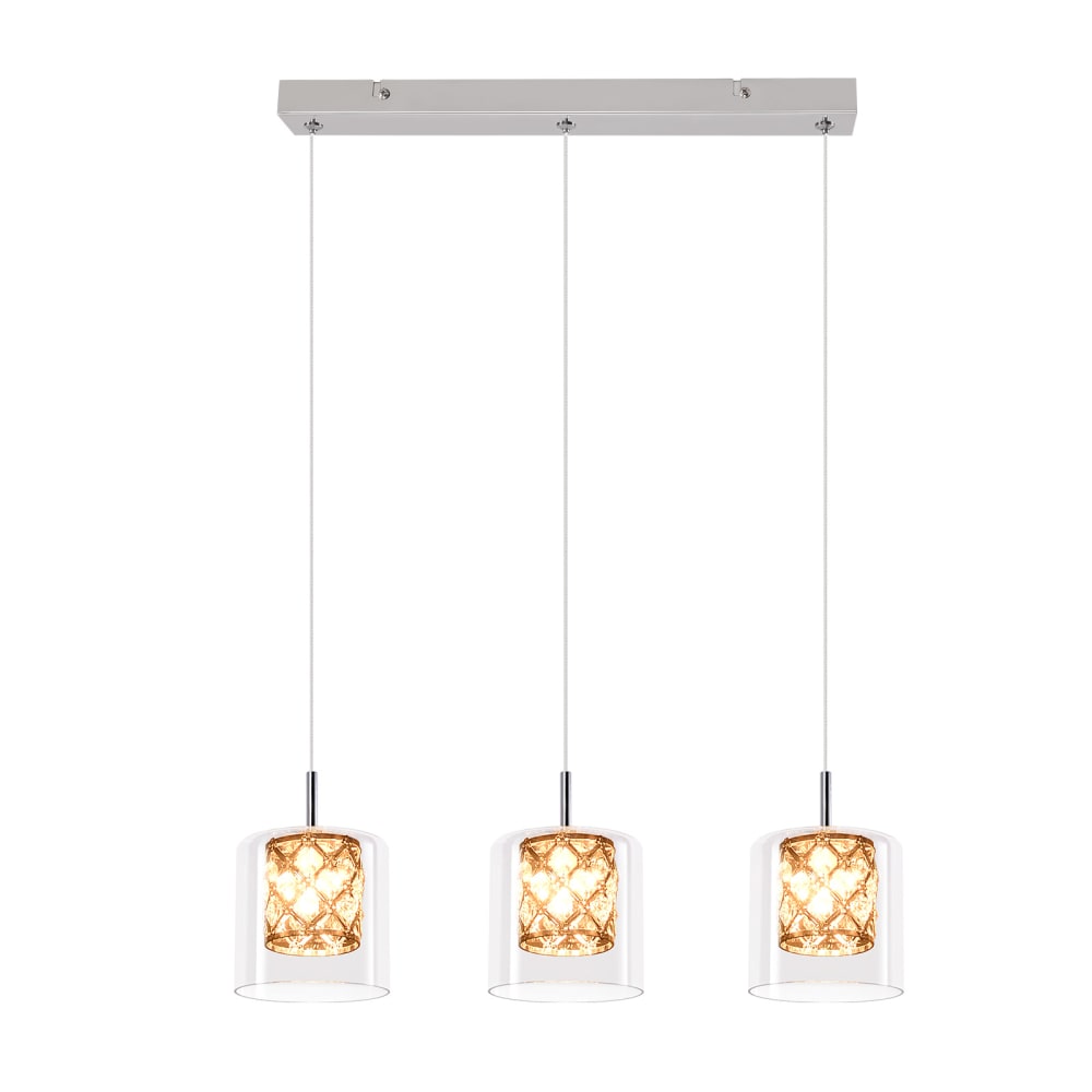 Birtha - suspension en métal, coloris argent, l 40 cm, g9, max. 25 w
