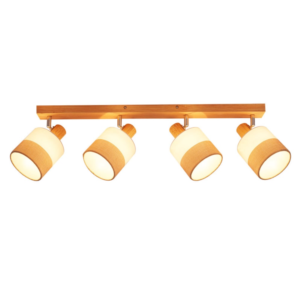Bindfaden - spot de plafond en bois, noir, l 83 cm, e14