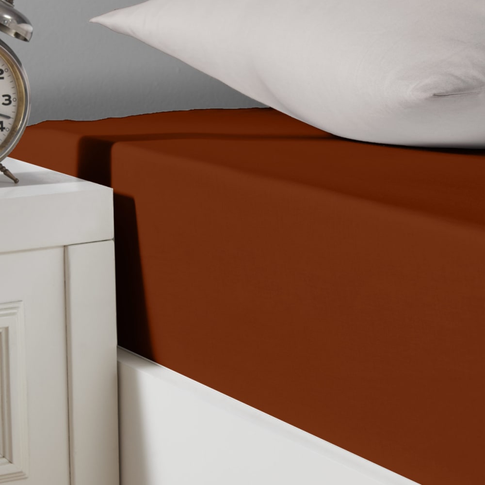 Drap housse en coton bio lavé Auburn 80x200 cm