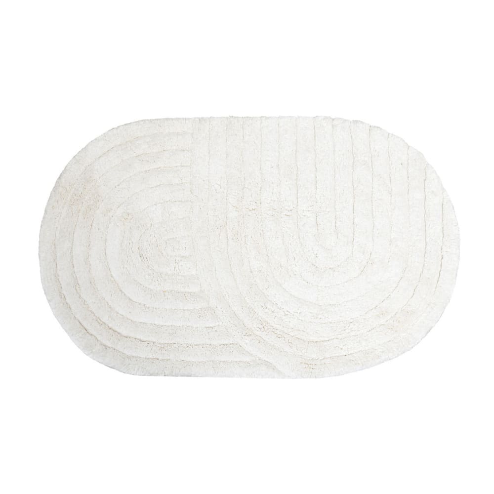 Ttapis de bain et et d'intérieur ovale 1550 g ecru 60x100 cm — vue 3