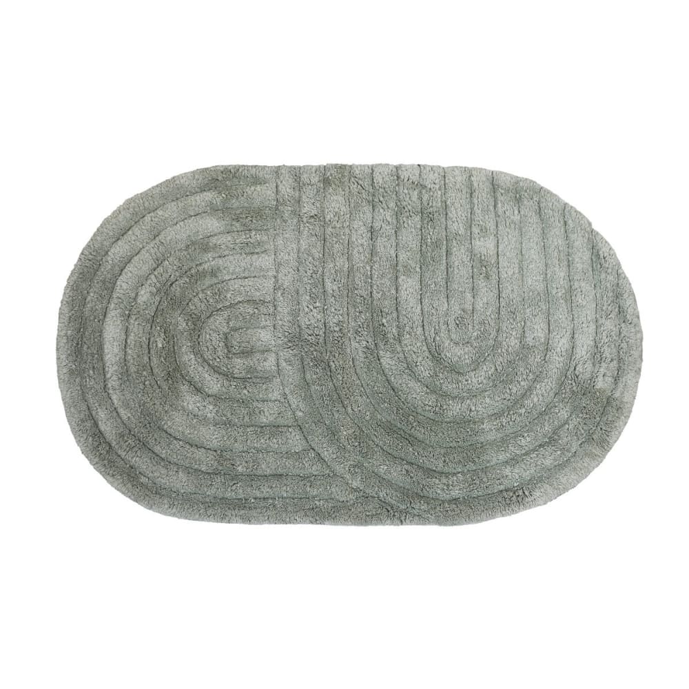 Ttapis de bain et et d'intérieur ovale 1550 g sauge 60x100 cm — vue 3