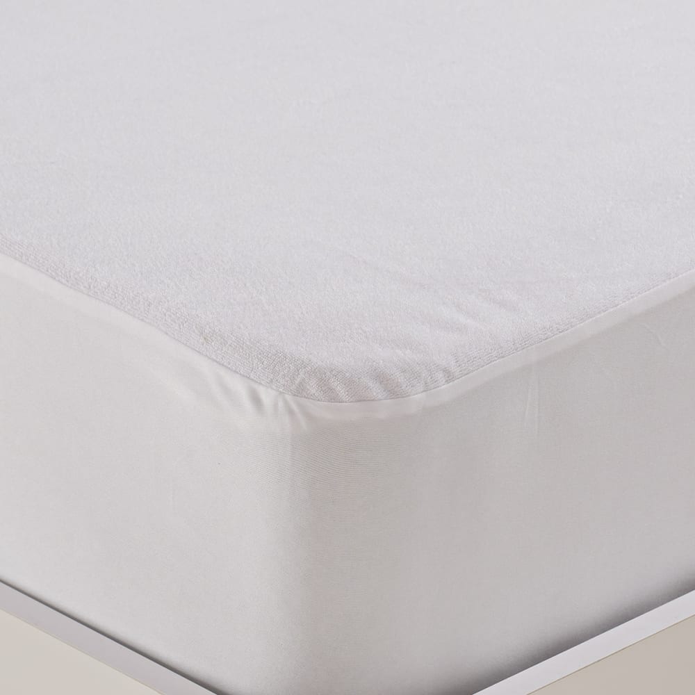 Protège matelas imperméable en éponge coton Blanc 90x190 cm
