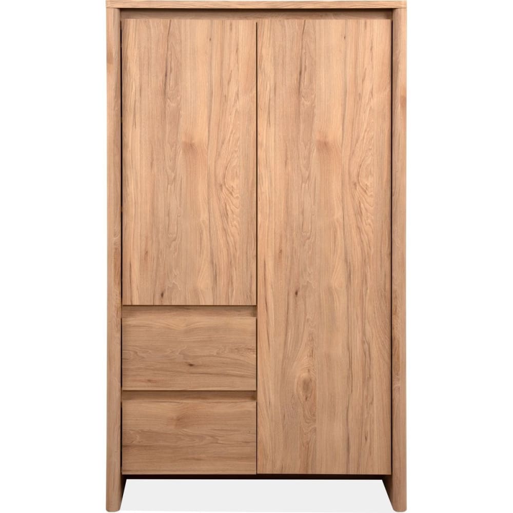 Buffet 2 portes 2 tiroirs effet bois 86 cm