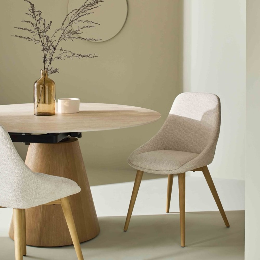Signature Polsterstühle 2er-Set Textil Beige style modern Beige Holz