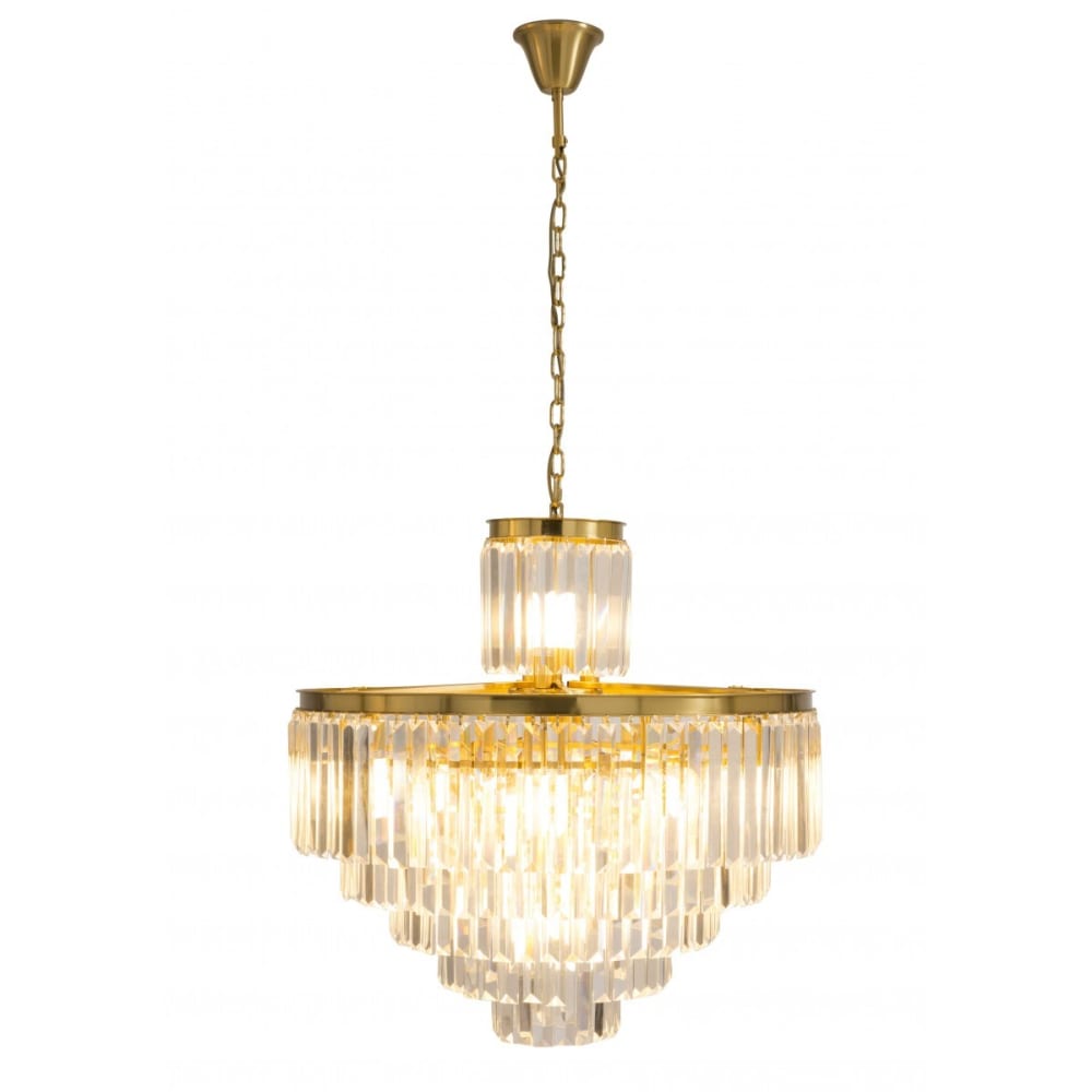 Lustre en métal doré