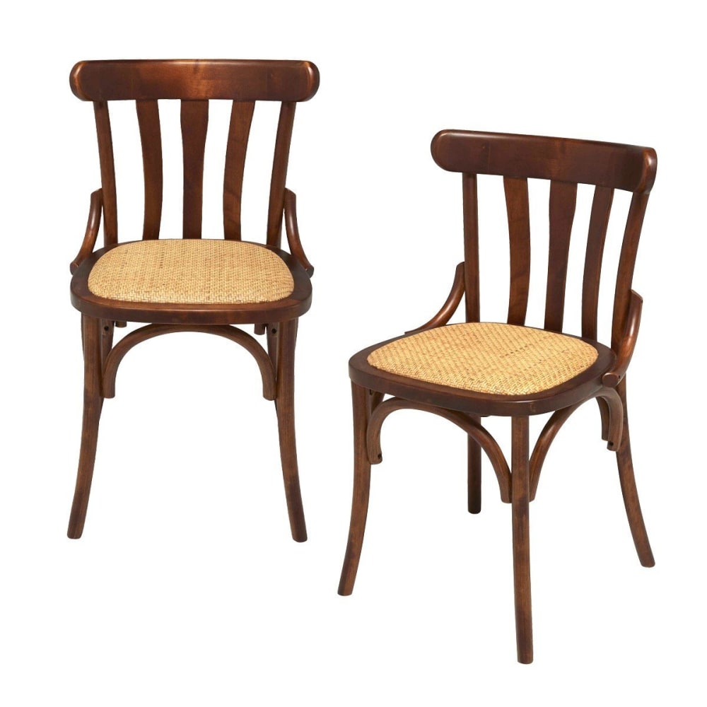 Lot de 2 chaises en bouleau - assise