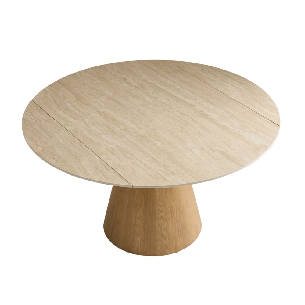 Table en céramique ronde - allonges