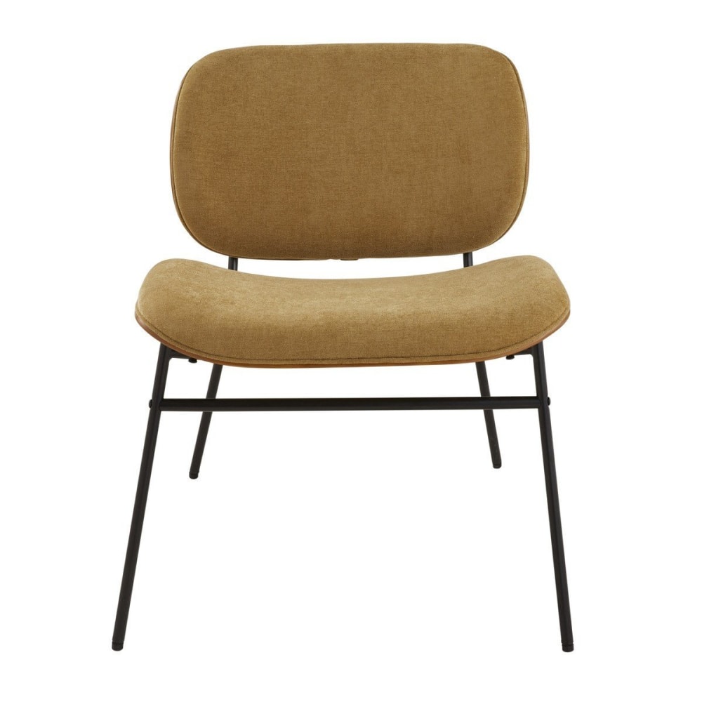 Fauteuil en tissu couleur - bronze