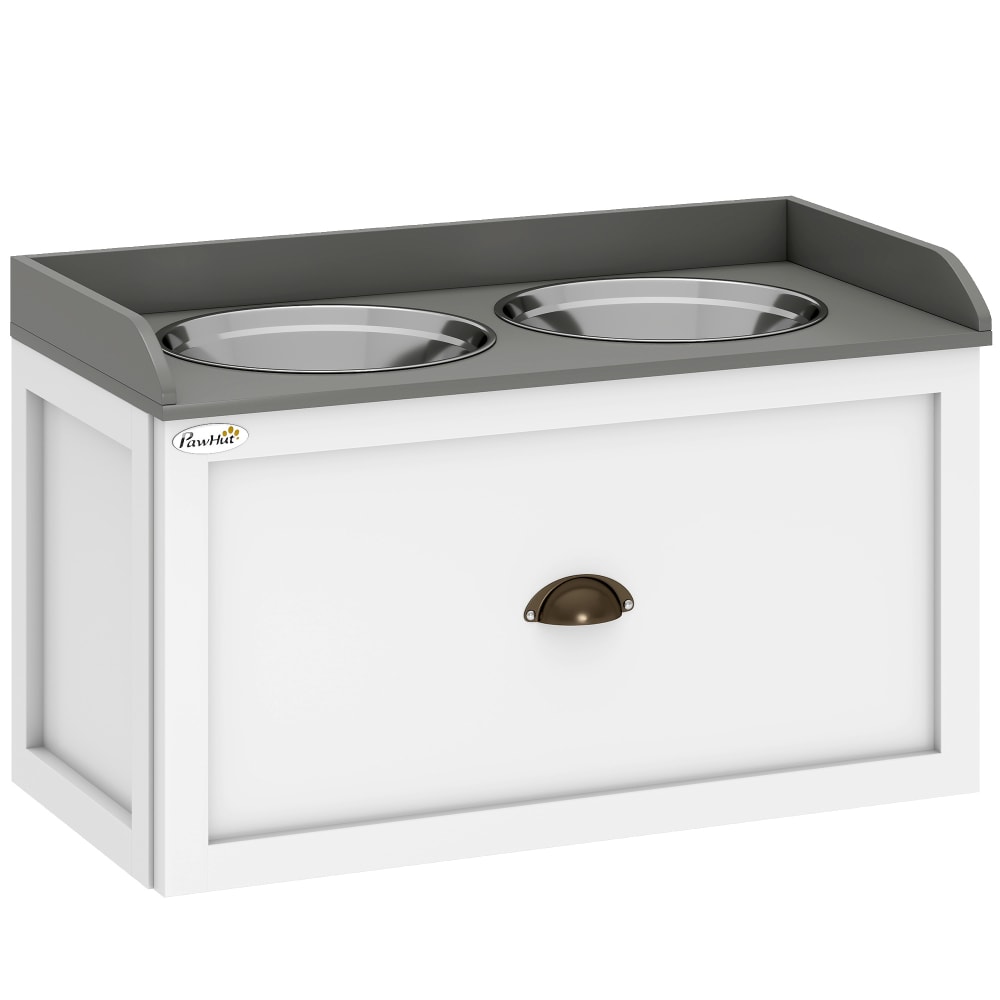 Gamelle Double MDF Blanc