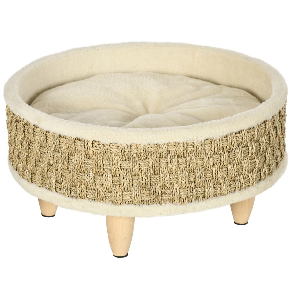 Panier pour chien peluche (100 % polyester) beige