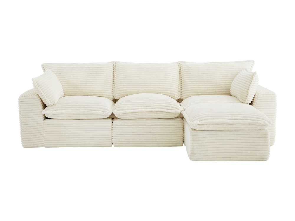 Canapé d'angle modulable - pouf