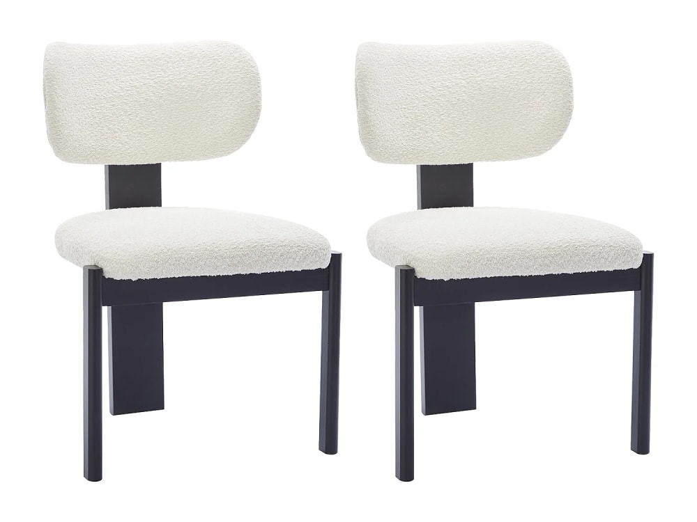 Lot de 2 chaises bois blanc