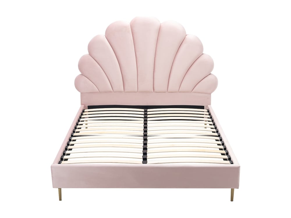 Cadre de lit velours rose 140 x 190 Cadre de lit velours rose 140 x 190