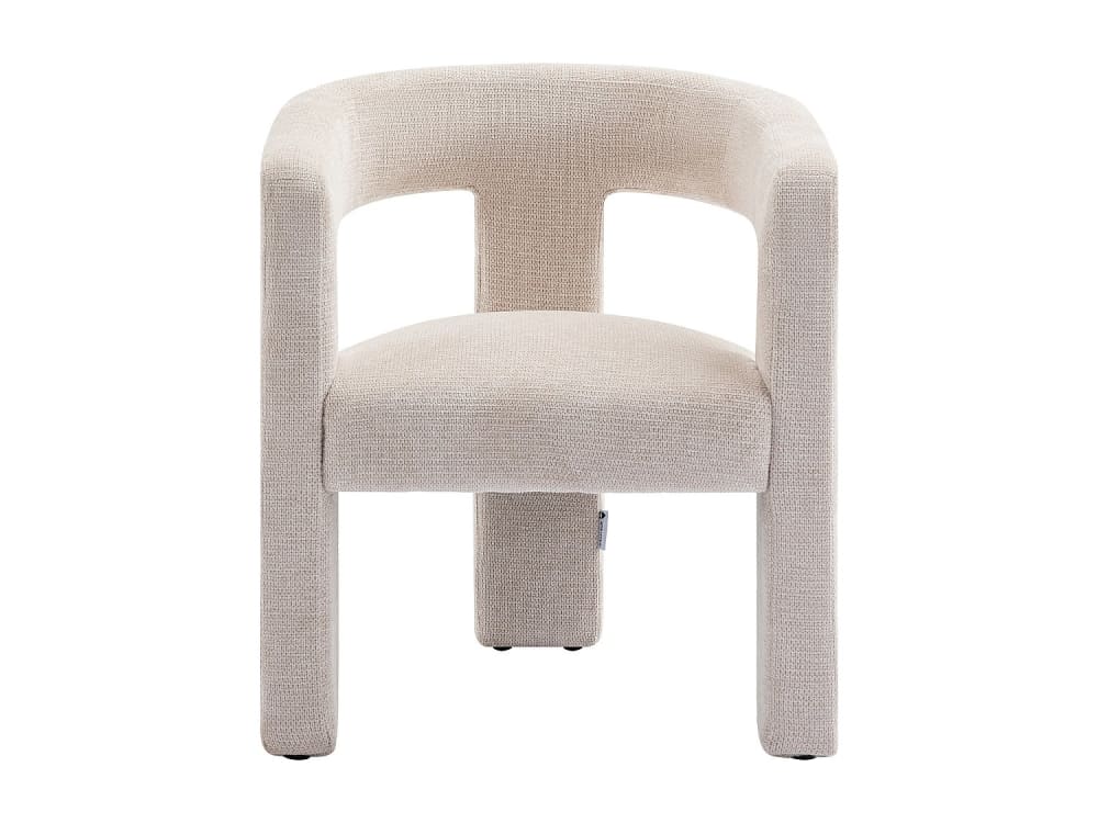 Fauteuil droit polyester beige Fauteuil droit polyester beige