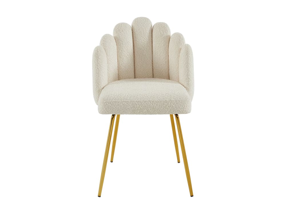 Lot de 2 chaises polyester crème Lot de 2 chaises polyester crème
