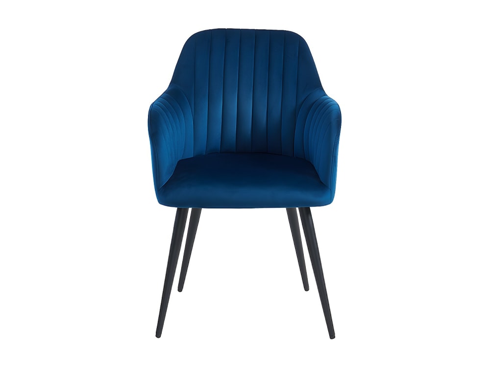 Lot de 2 chaises velours bleu nuit