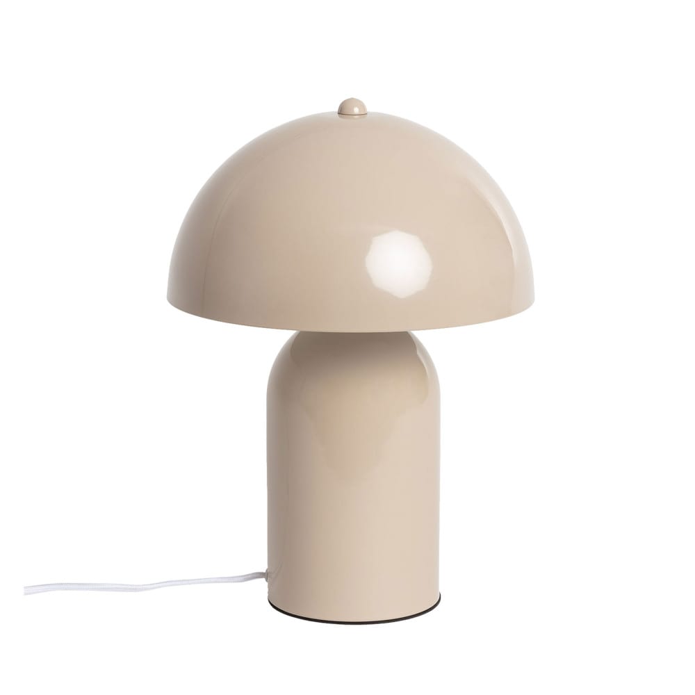 Lampe à poser champignon en métal - Beige