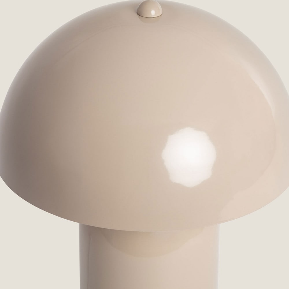 Lampe à poser champignon en métal - beige — vue 4