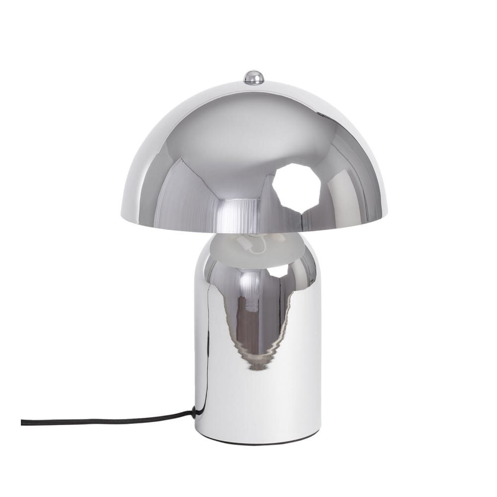 Lampe à poser champignon en métal - Chrome