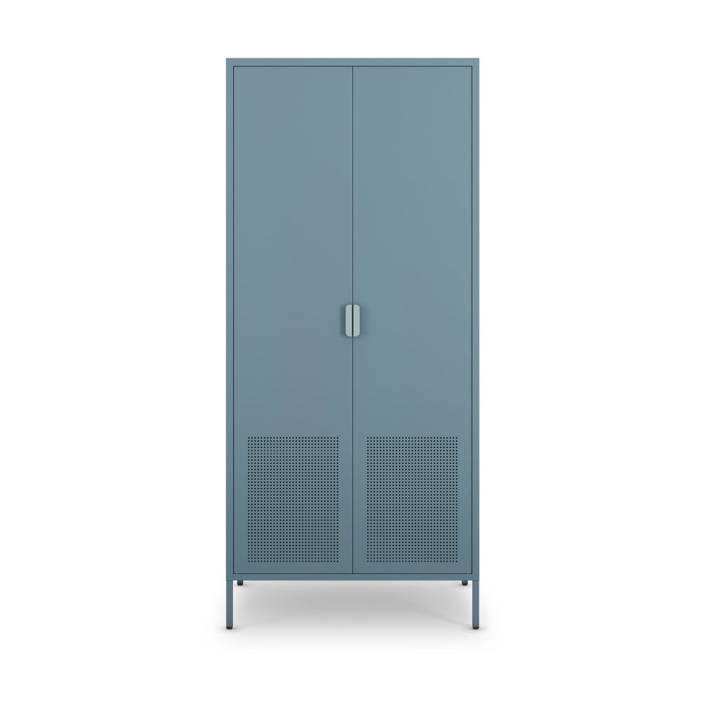 Armoire 2 portes en métal H180cm - Bleu glacier