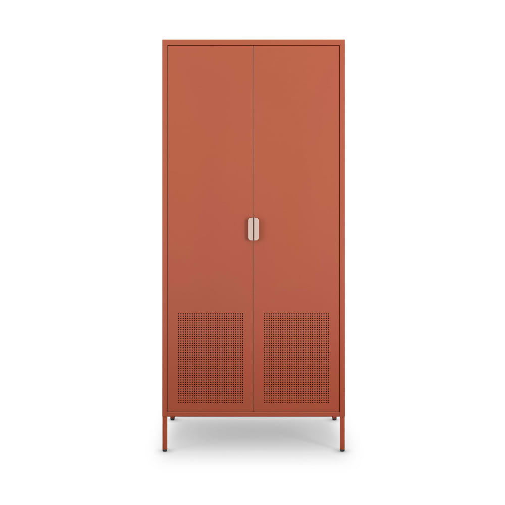Armoire 2 portes en métal H180cm - Terracotta