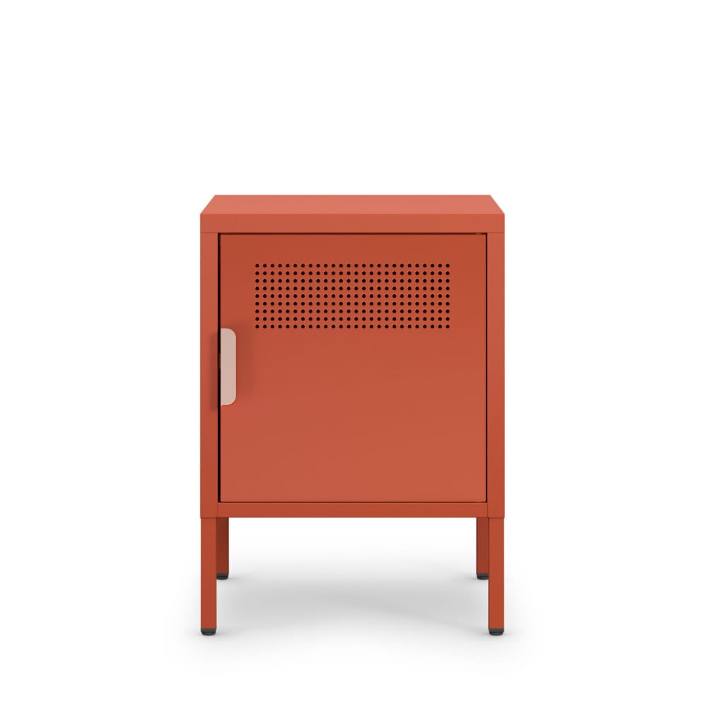 Table de chevet 1 porte en métal L40cm - Terracotta