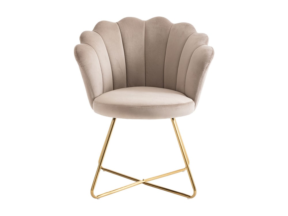 chaise velours beige