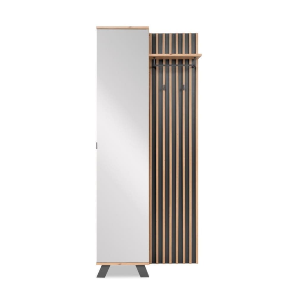 Mobilier d'entrée avec miroir moderne, étagère à chaussures et porte-m