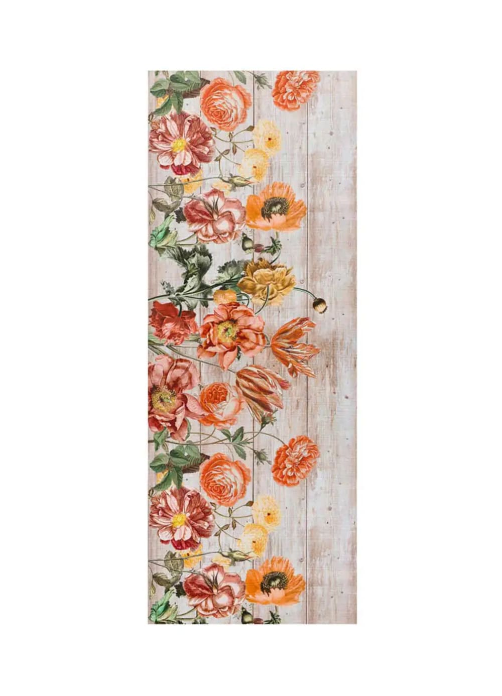 Tapis de cuisine lavable fleurs multicolore 52x100 cm