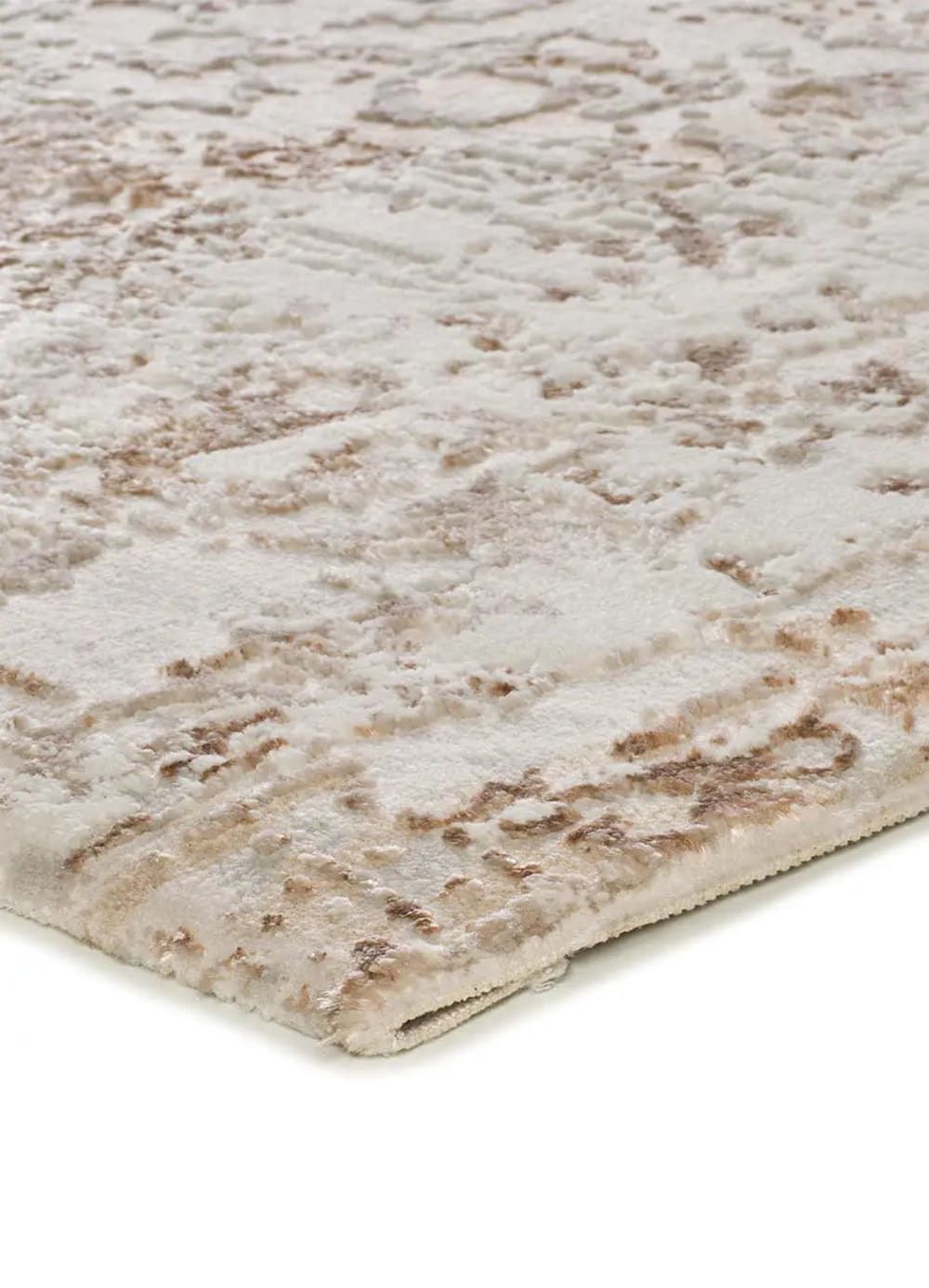 Tapis à relief abstrait beige 77x150 cm — vue 4
