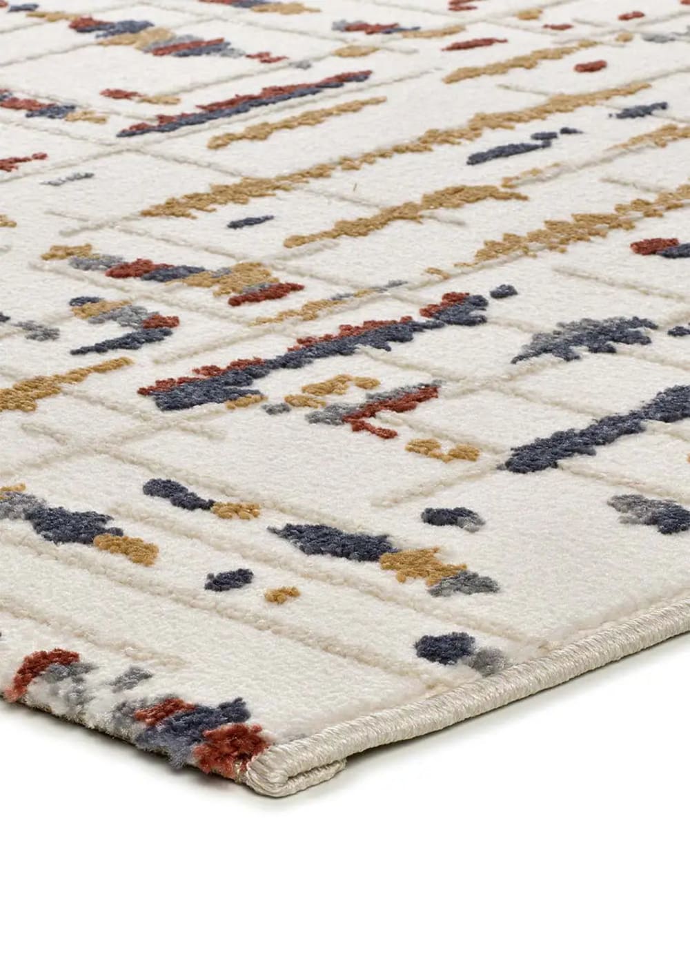 Tapis à relief géométrique multicolore 133x190 cm — vue 4