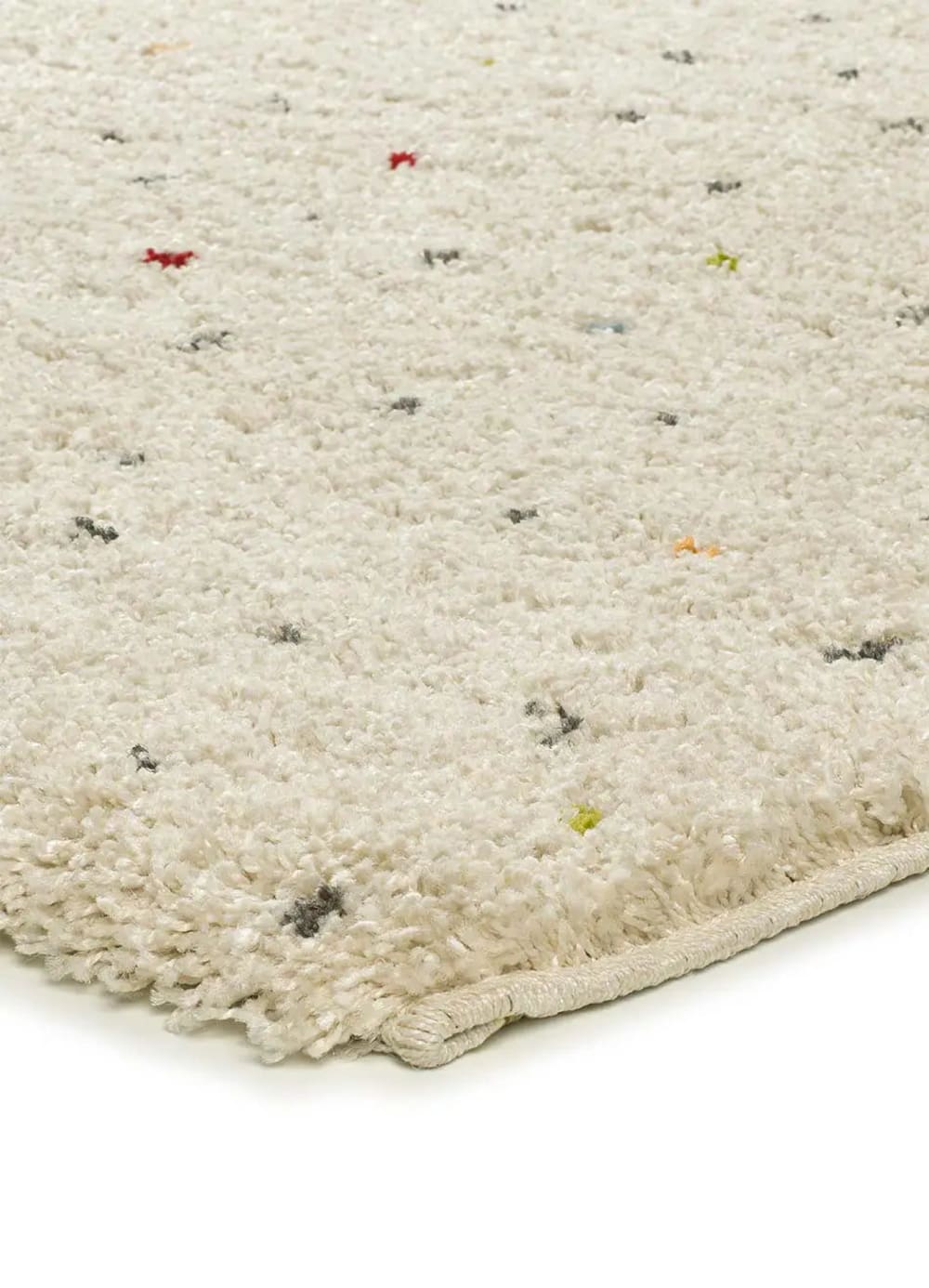 Tapis shaggy moderne crème/multicolore 140x200 cm — vue 4