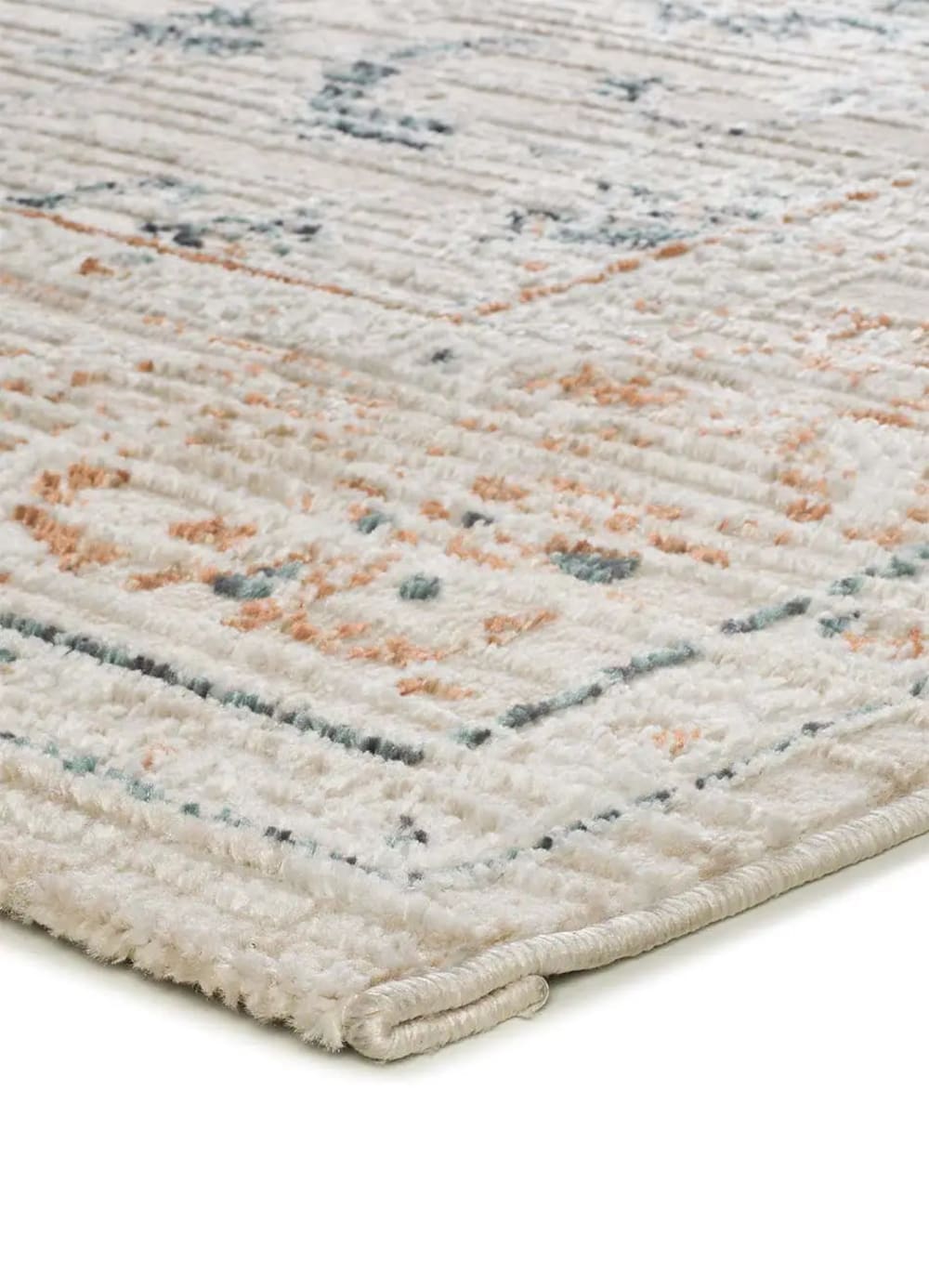 Tapis á relief vintage oriental beige/rouille/bleu 192x290 cm — vue 4