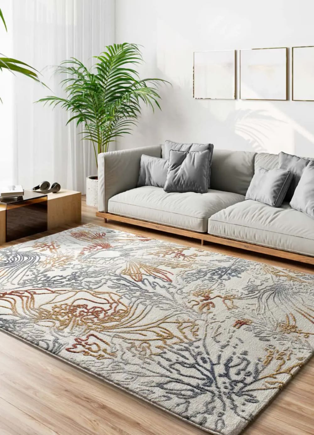 Tapis à relief abstrait multicolore 80x150 cm — vue 3