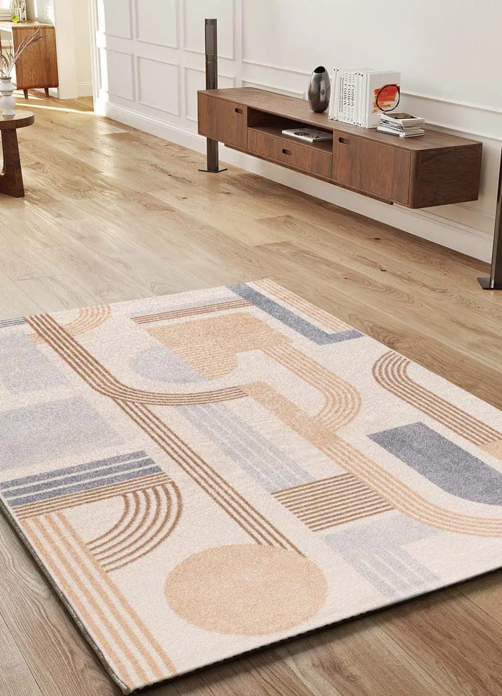 Tapis géométrique beige/multicolore 200x290 cm — vue 3