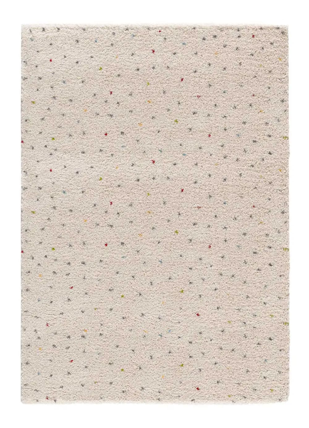 Tapis shaggy moderne crème/multicolore 120x180 cm