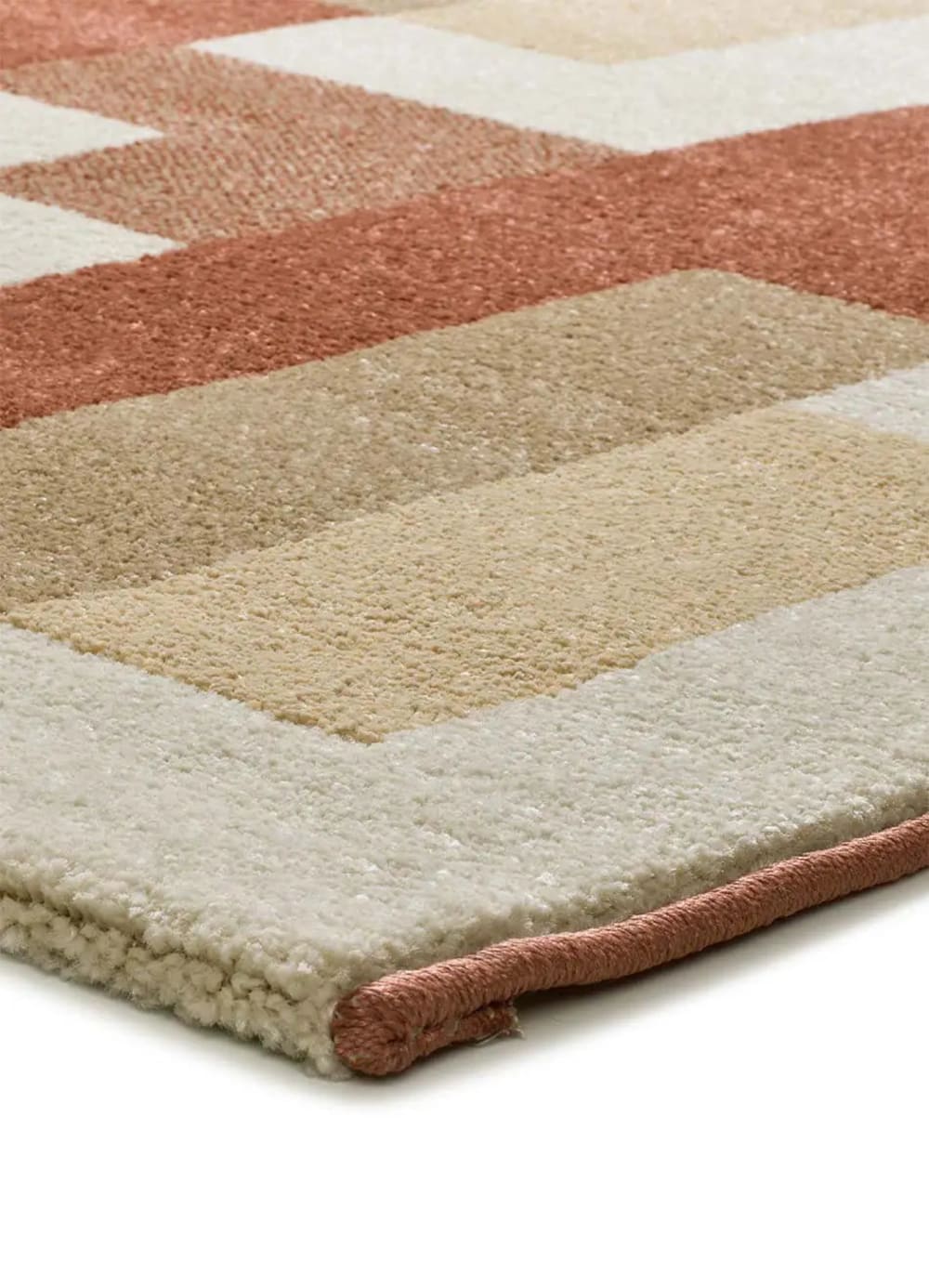 Tapis géométrique rouille 80x150 cm — vue 4