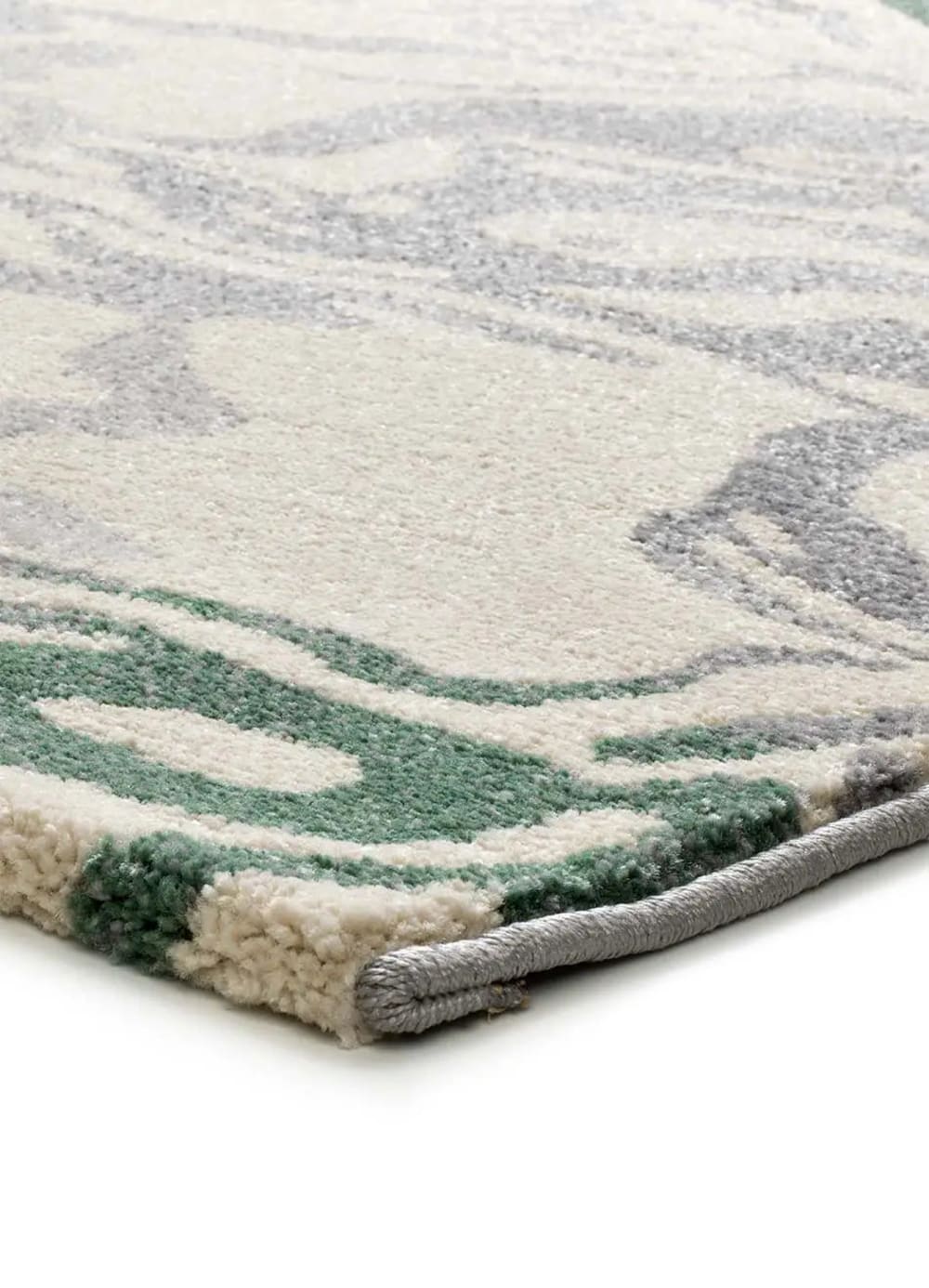 Tapis abstrait vert/gris/beige 80x150 cm — vue 4