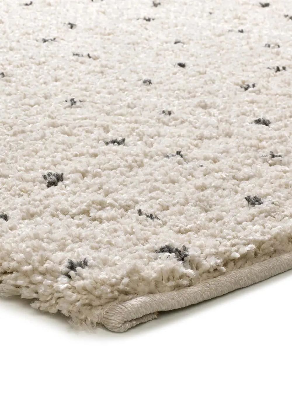 Tapis shaggy moderne crème/noir 200x290 cm — vue 4