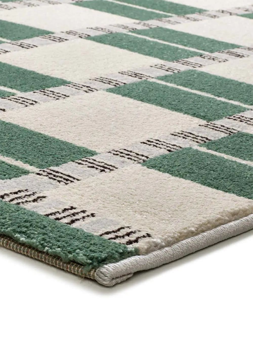 Tapis géométrique vert/beige 200x290 cm — vue 4