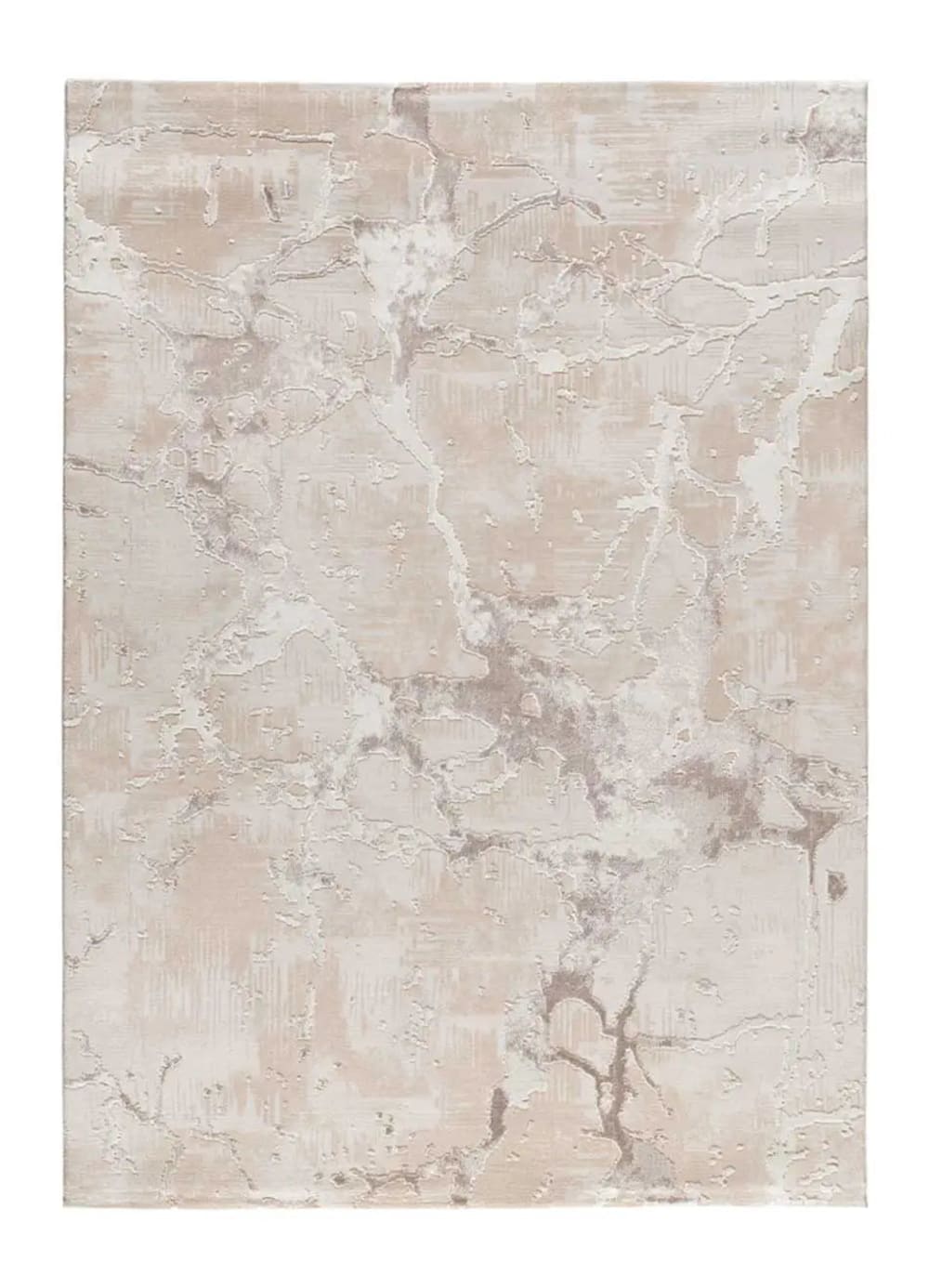 Tapis à relief effet marbre beige 192x290 cm