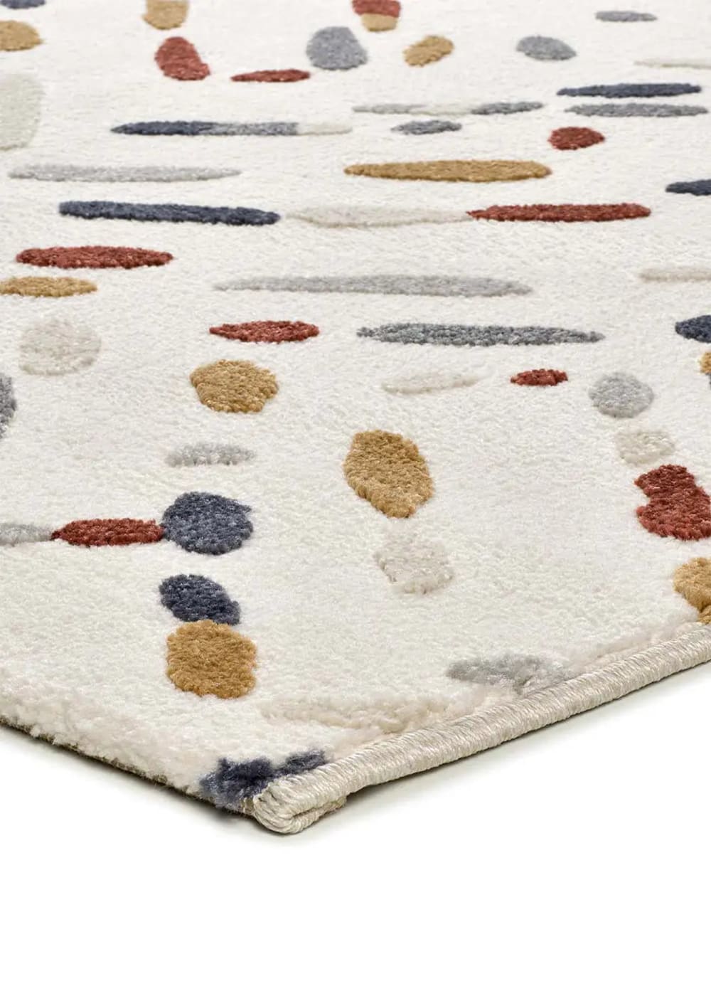 Tapis à relief géométrique multicolore 133x190 cm — vue 4