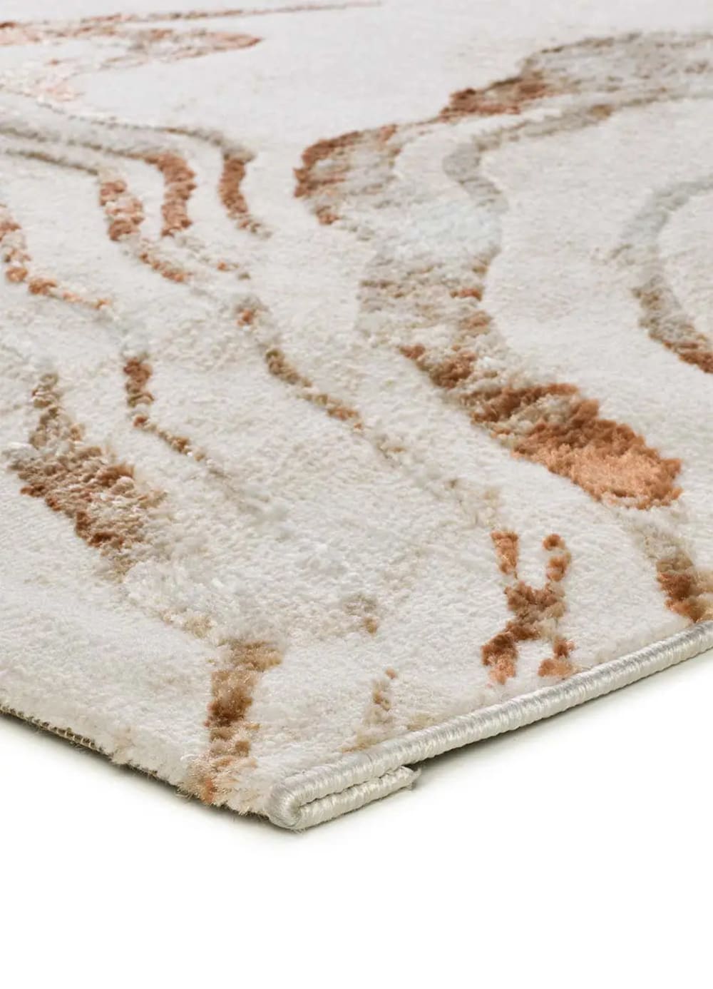 Tapis á relief abstrait beige/rouille 77x150 cm — vue 4